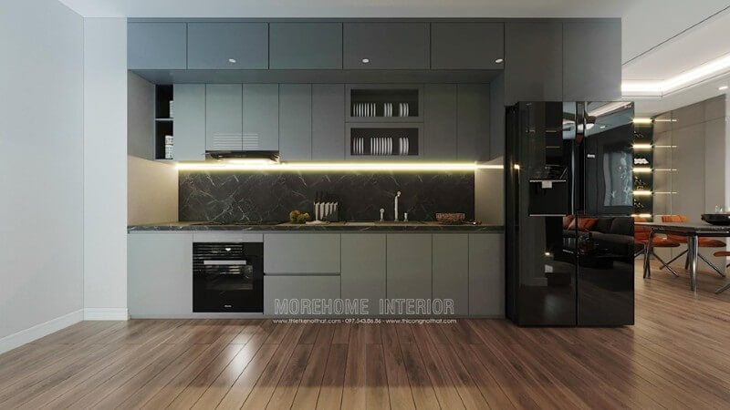 Gia chủ luôn quan tâm và tìm hiểu cách bố trí nội thất phòng bếp sang trọng và tiện nghi.
